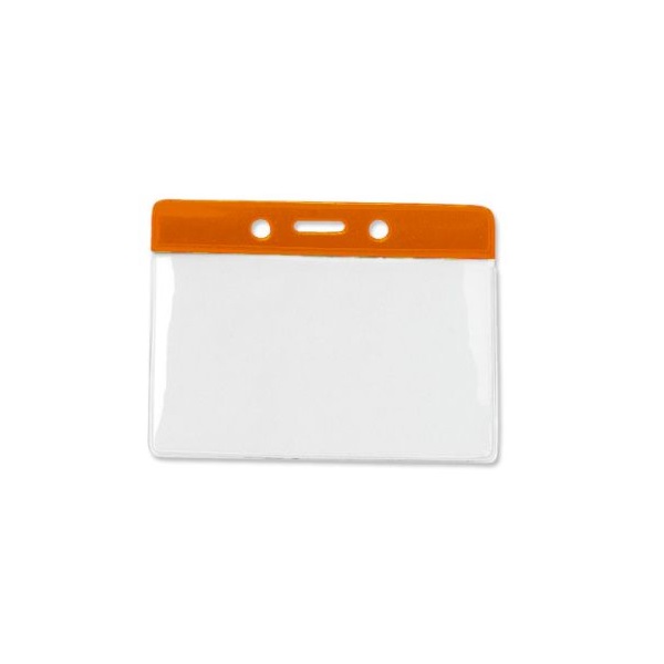 Bilde av Card holder/carrying case soft plastic 86 x 54 mm. Orange top/clear (horizontal/landscape). 60270313 (DE,SE,NO,FI,RO,PL)